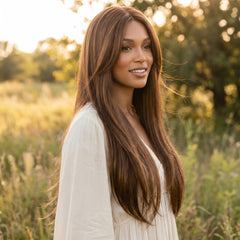 Hot Honey Chestnut Brown Long Wig - Costume Accessory