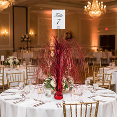 Red Metallic Spray Centerpiece - 28 In.