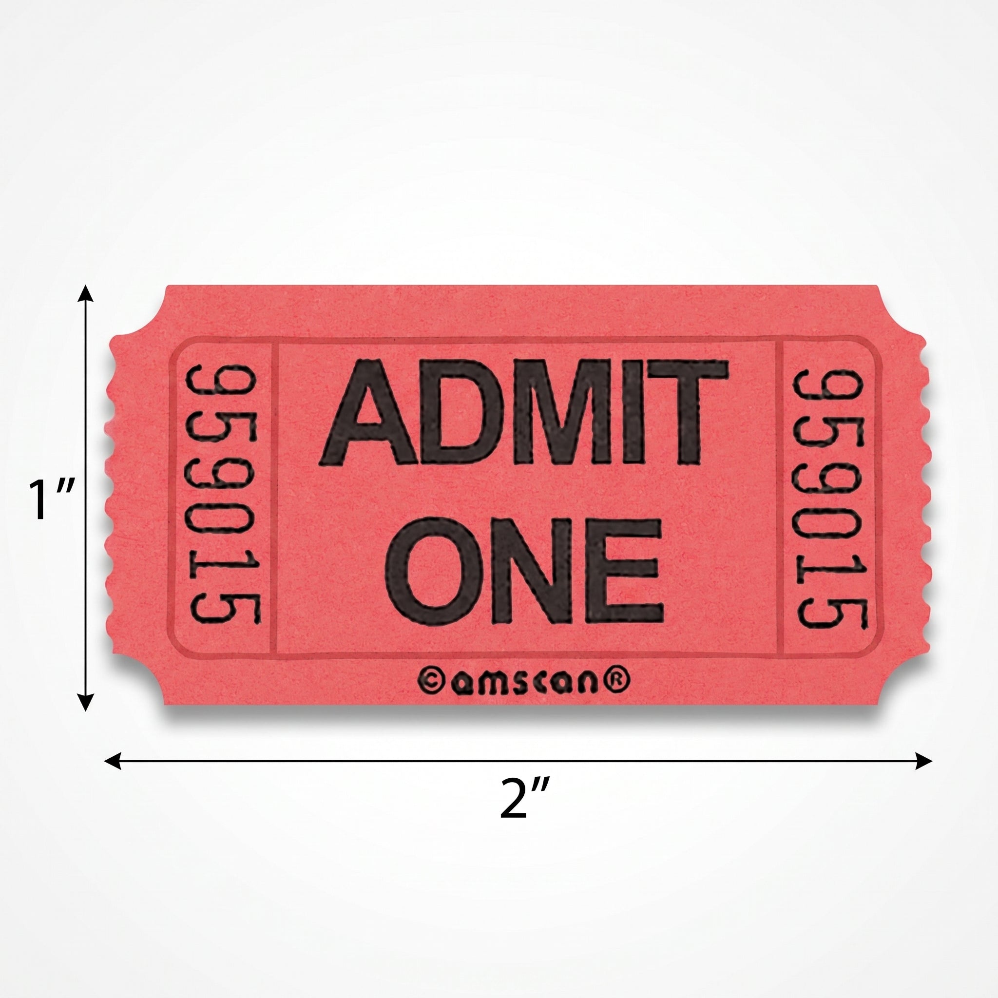 Blue "Admit One" Ticket Roll - 1000 Pairs