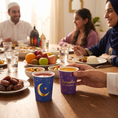 Ramadan Mubarak Mini Paper Cups - 3oz, 16-Pack