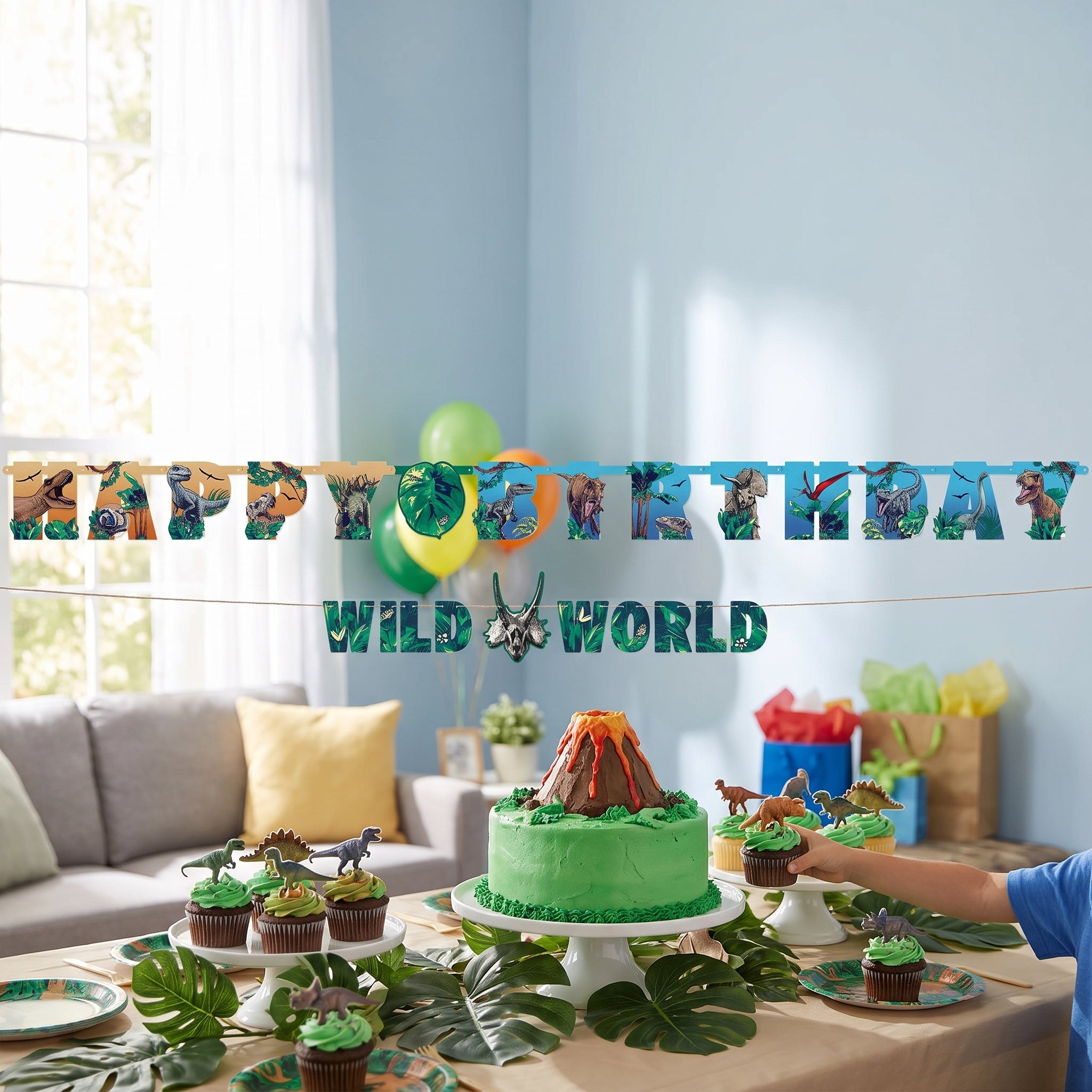 Jurassic World "Happy Birthday" Dinosaur Theme Letter Banner Kit