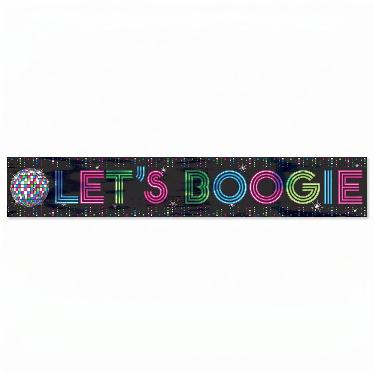 Let's Boogie Disco Fever Banner 25-ft