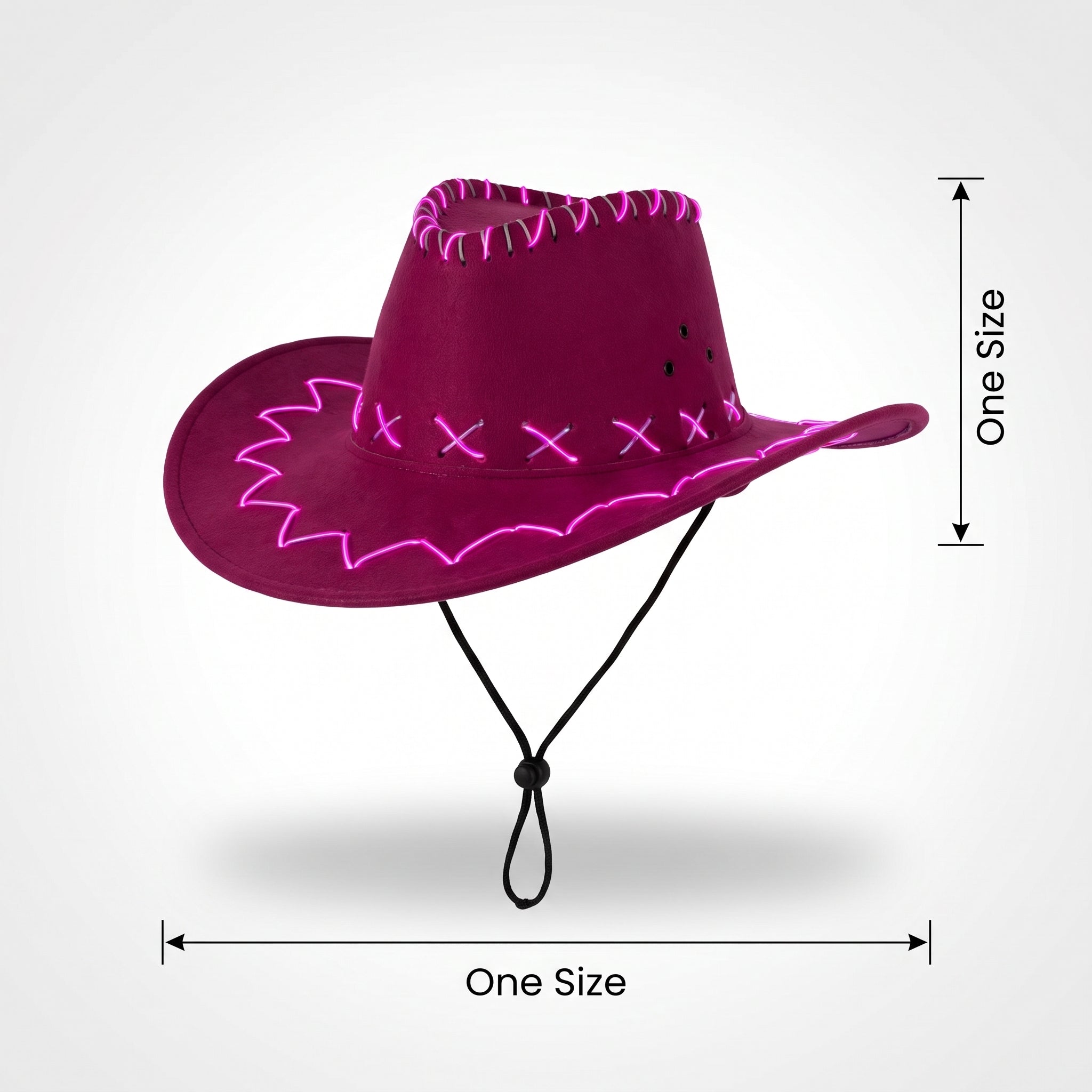 Pink Light-Up Cowboy Hat for Halloween