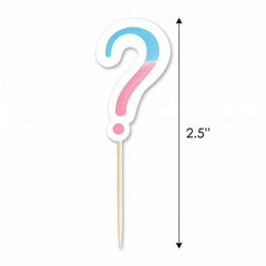 "The Big Reveal" Gender Reveal Party Picks - 24 Pack