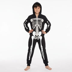 Boys' Skeleton Bodysuit with Hood - Child S (4-6)
