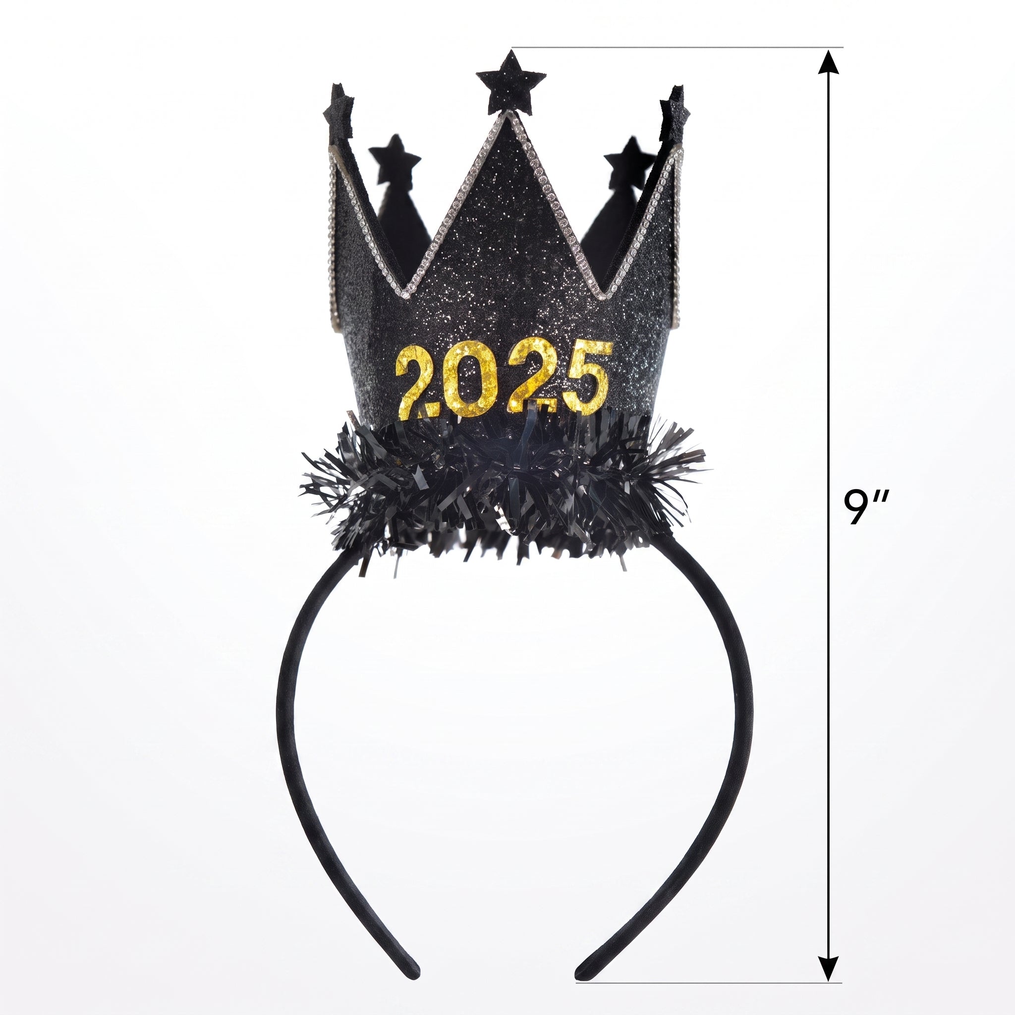 Sparkling 2025 New Year's Eve Crown Headband