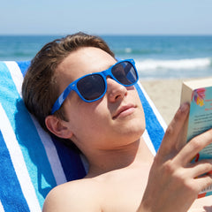 Royal Blue Classic Frame Sunglasses with UV400 Protection