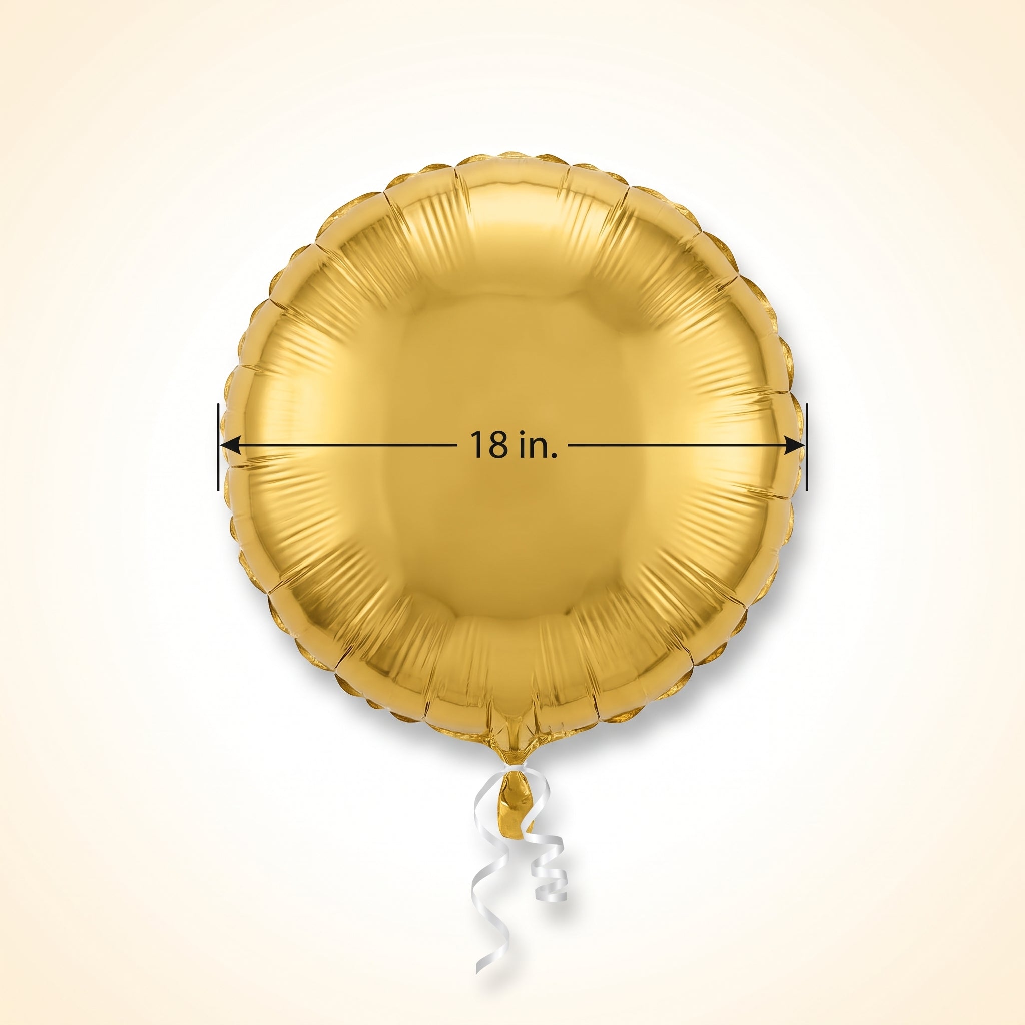 Elegant Gold Metallic Round Balloon - 18-Inch