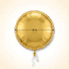 Elegant Gold Metallic Round Balloon - 18-Inch