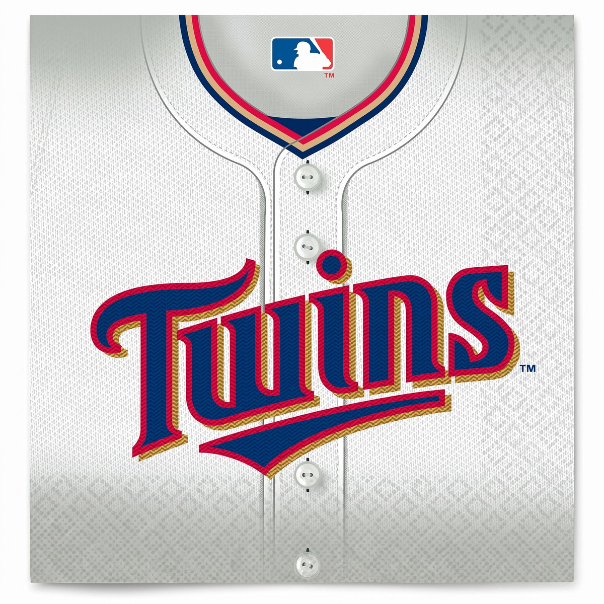 Minnesota Twins MLB Lunch Napkins - 6.5 In. x 6.5 In., 16-Pack