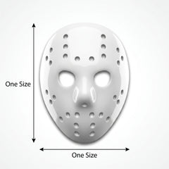 Hockey Horror Mask - White Plastic Costume Accessory