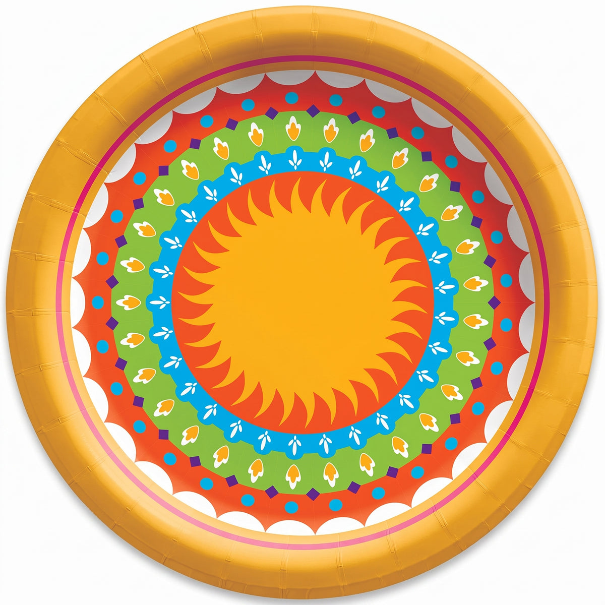 Fiesta Sunburst 6.75" Paper Plates