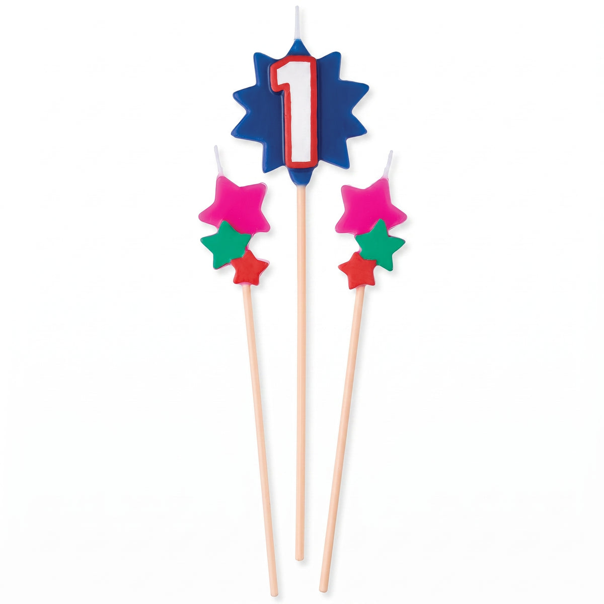 Star Birthday Number Toothpick Candle Set