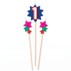 Star Birthday Number Toothpick Candle Set