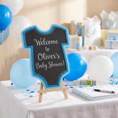 Baby Onesie Chalkboard Easel Sign for Baby Showers