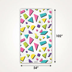 Awesome '80s Plastic Table Cover - Bold Memphis Design, 54x102-Inch