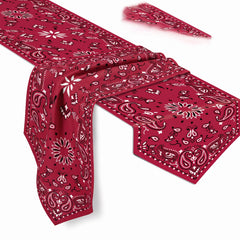 Western "Bandana" Fabric Table Runner, 14x72-Inch, Red