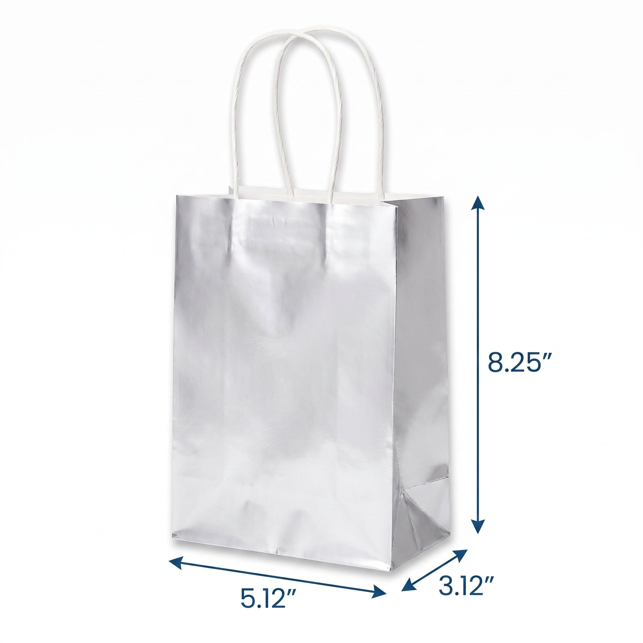 Silver Kraft Gift Bag | 10 Pack