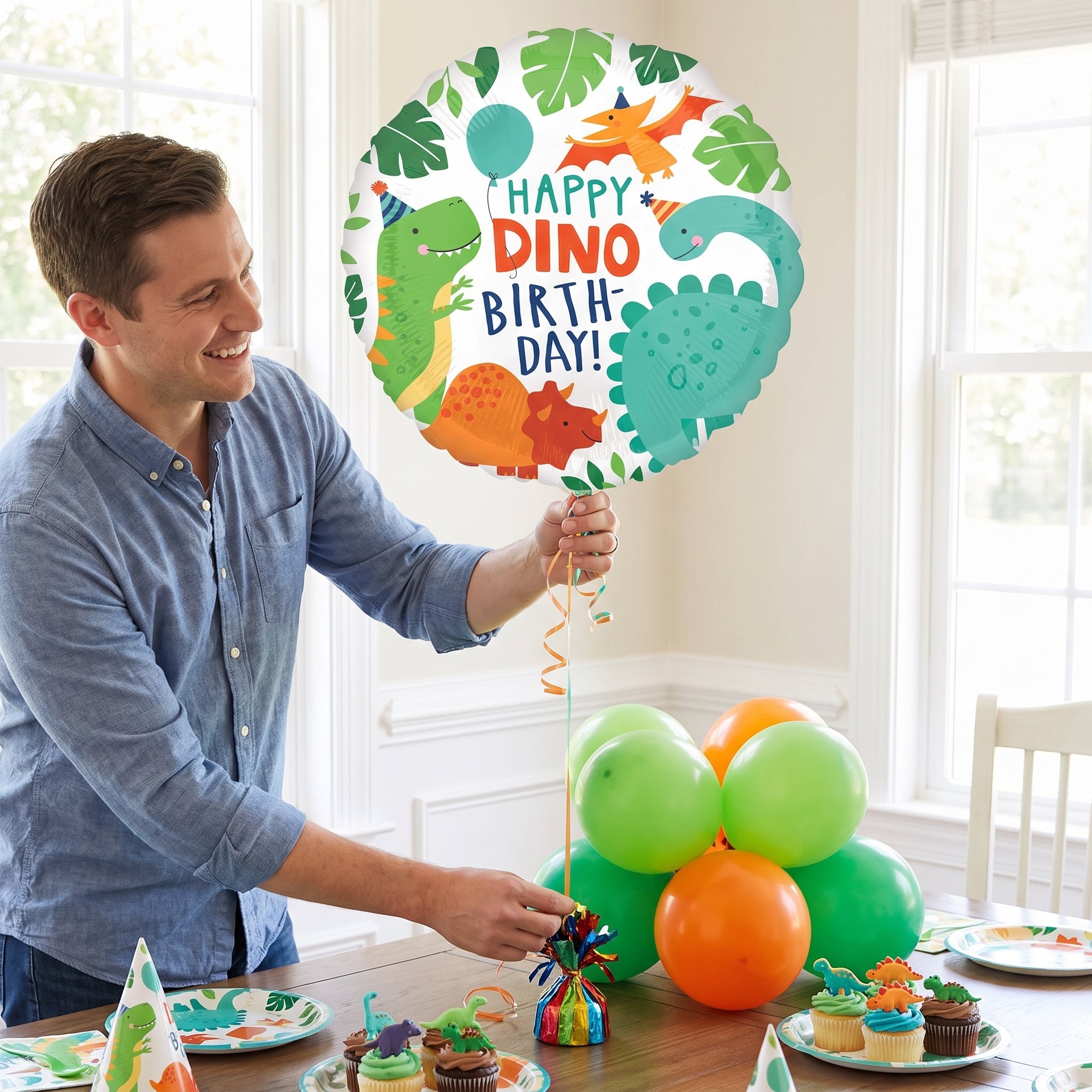 Dino-Mite Birthday Mylar Balloon - 18" Foil