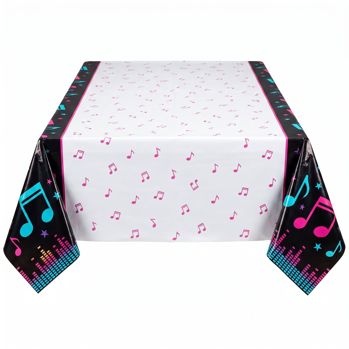 "Internet Famous" Music Theme Plastic Table Cover, 54x96 inches