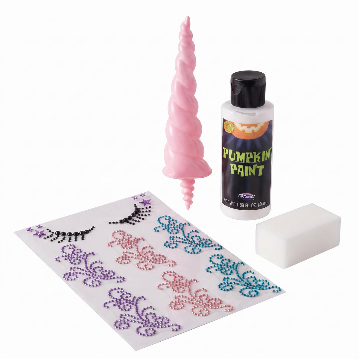 Whimsical Unicorn 3D Pumpkin Decorating Kit - 4 Piece Set