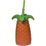 Tropical Palm Tree Cup with Straw