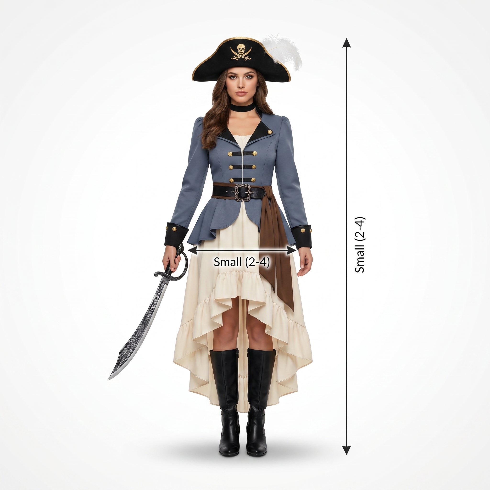 Elegant Posh Pirate Women's Halloween Costume - Adult S (2-4)
