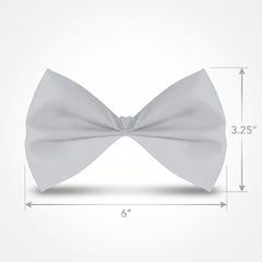 Silver Bow Tie Costume Accessory