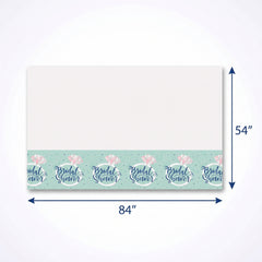 Mint Bridal Shower Plastic Table Cover