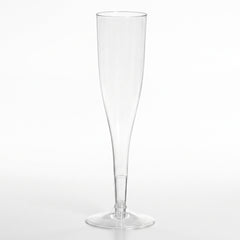 Big Party Pack Clear Plastic Champagne Flutes, 5.5 oz, 20 Pack