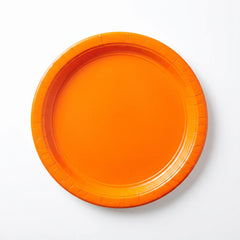 Vibrant Orange Round Paper Plates - 8.5" | 50 Count