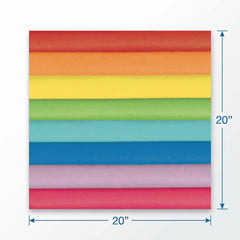 Vibrant Rainbow Tissue Paper Pack - 40 Sheets