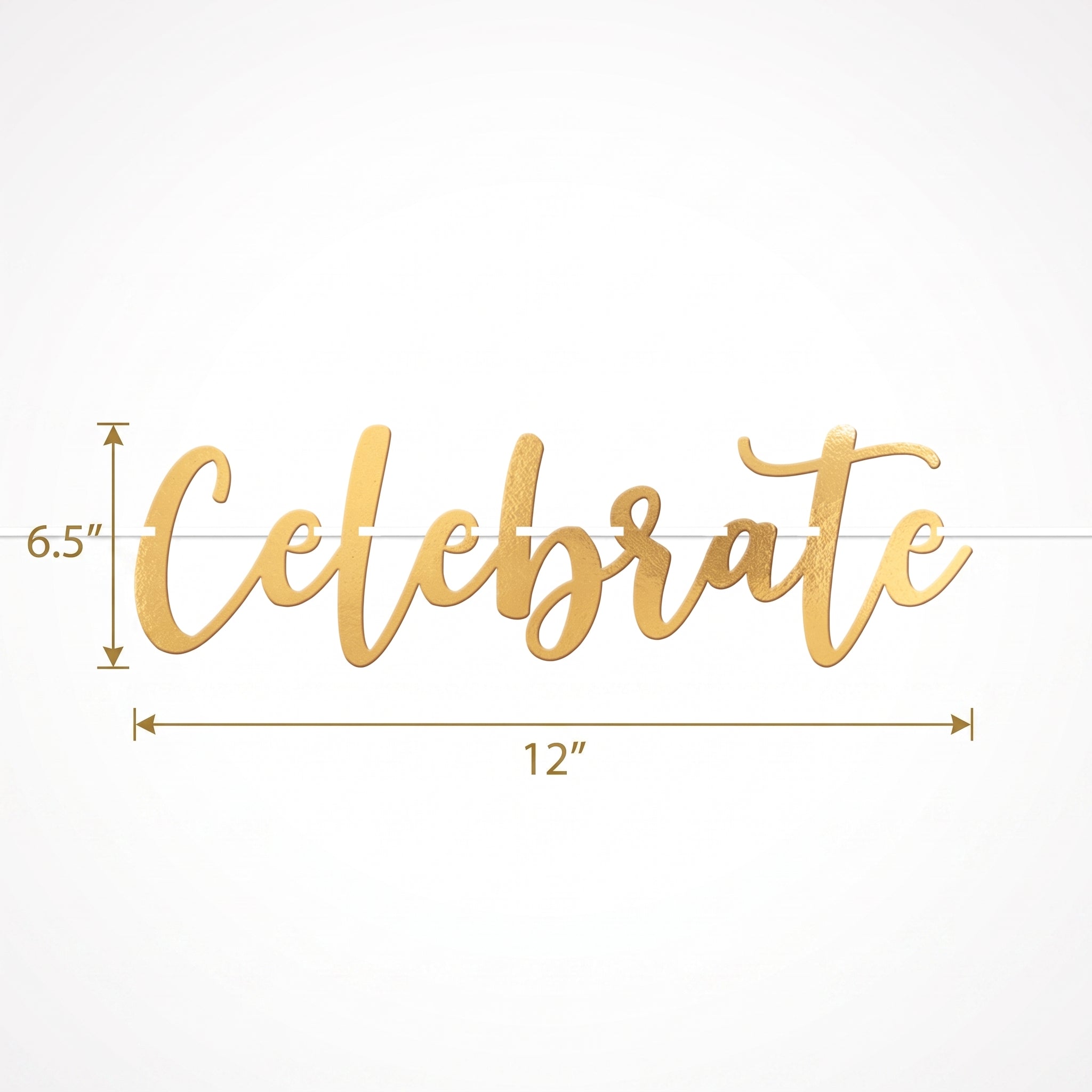 Gold Motif "Celebrate" Banner