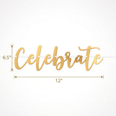 Gold Motif "Celebrate" Banner
