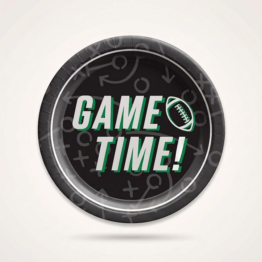 Game Time Football Paper Plates - 6.75"