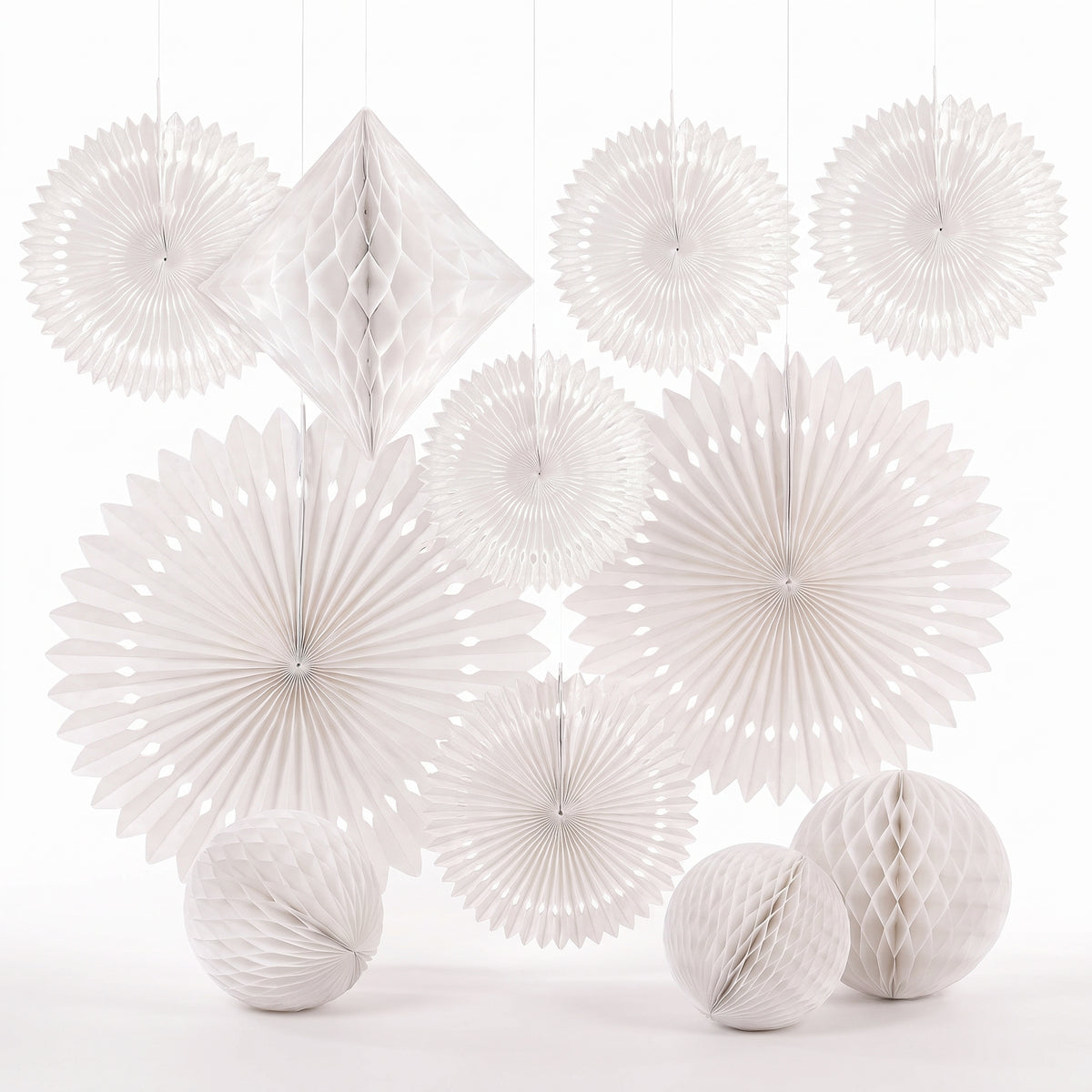 Elegant White Paper Decorating Kit