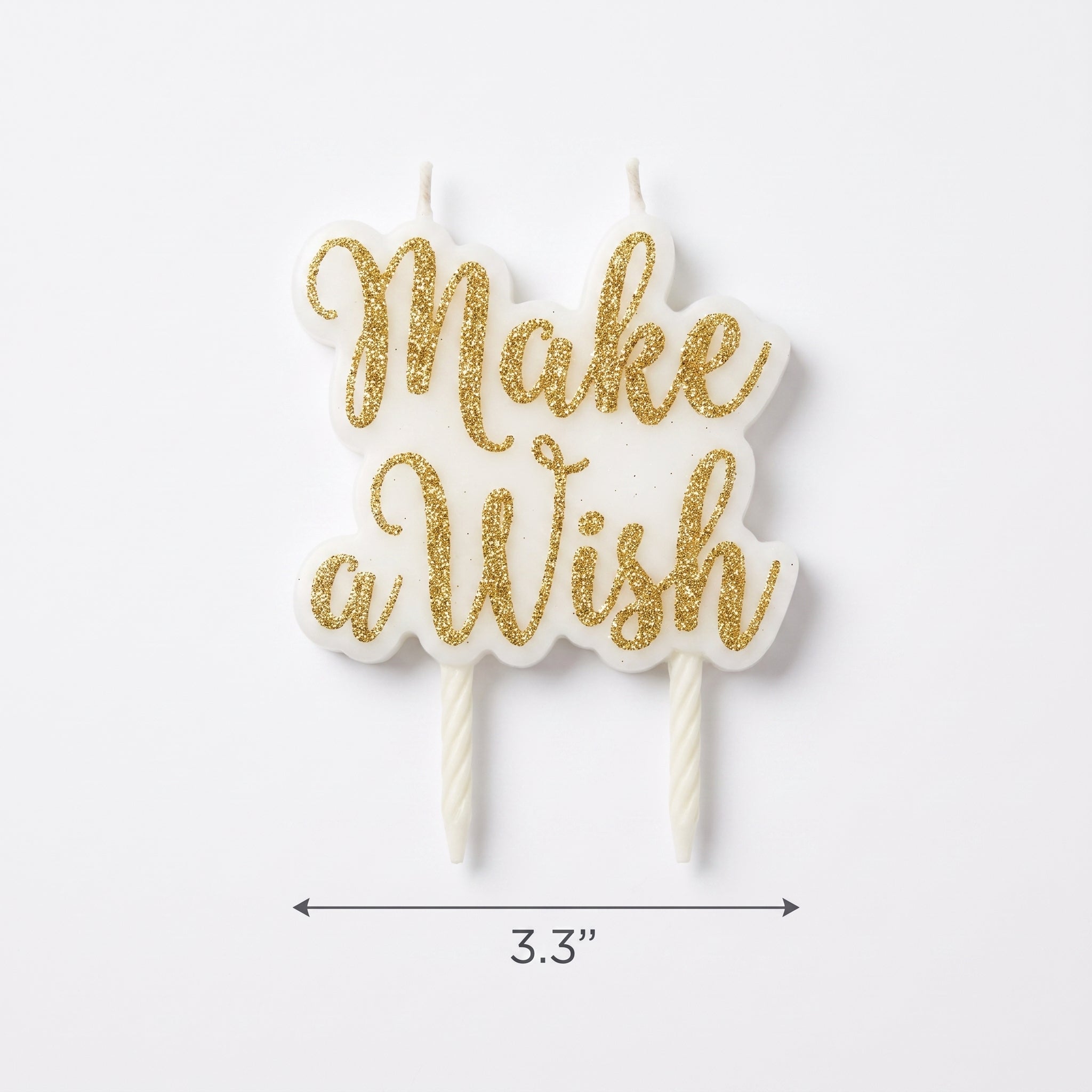 "Make a Wish" Glitter Birthday Candle with Picks