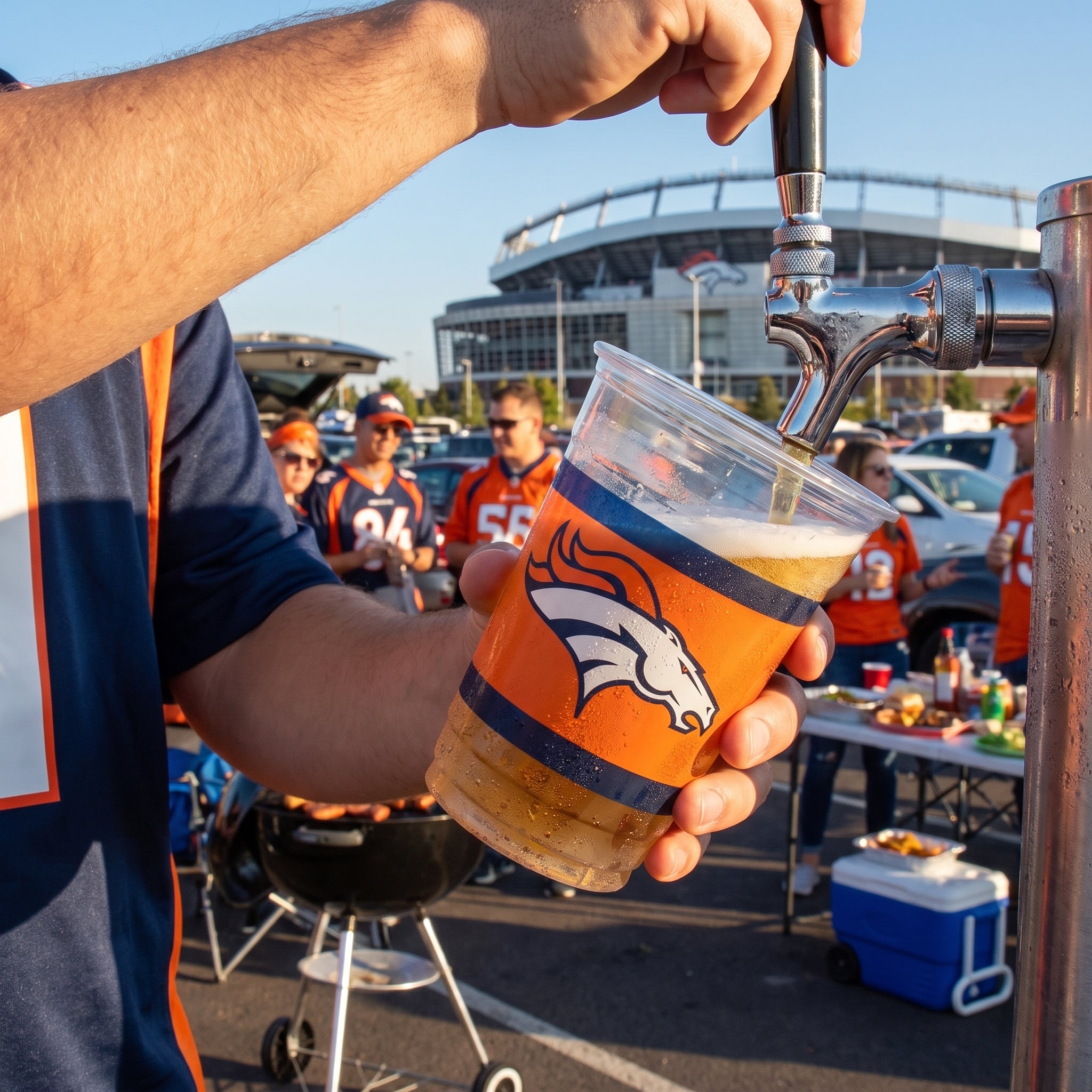 Denver Broncos 16oz Plastic Cups - 25 Pack