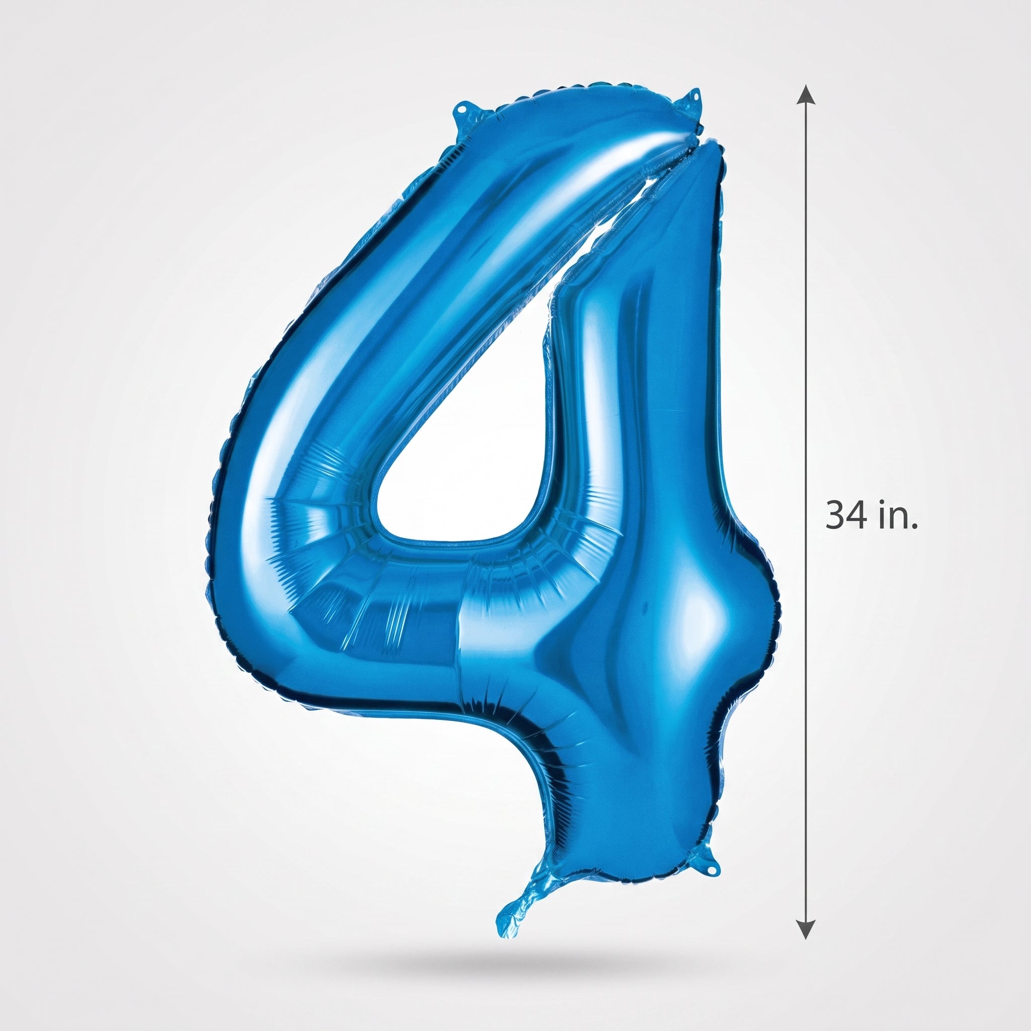 Royal Blue Giant Number 4 Foil Balloon