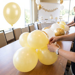 Pearl Yellow 12" Latex Balloons - 72 Pack