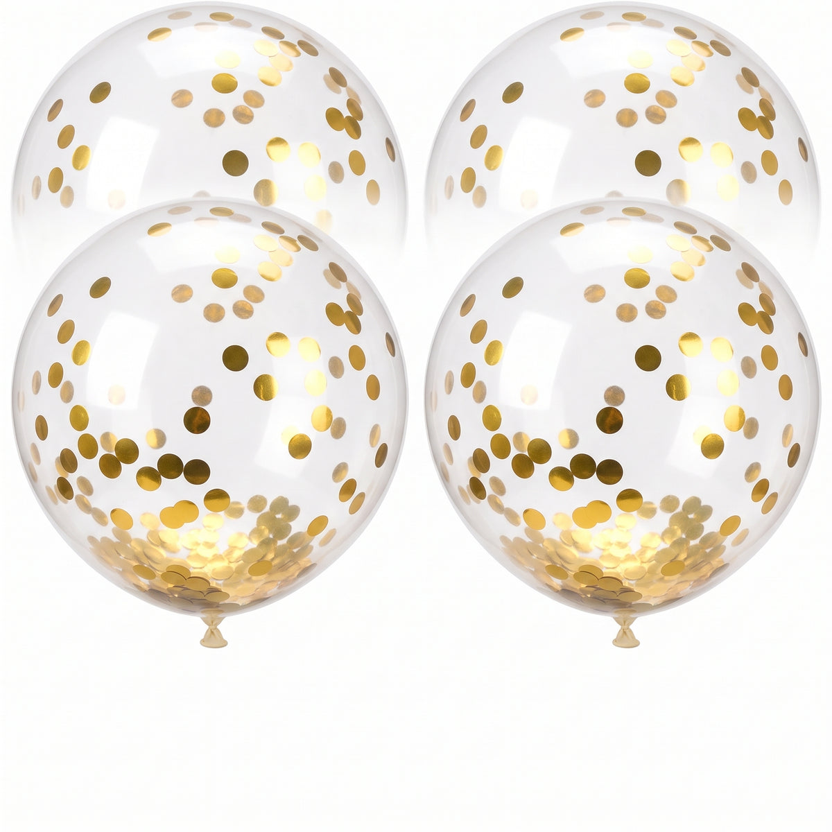 24-Inch Gold Confetti Latex Balloons, 2-Pack