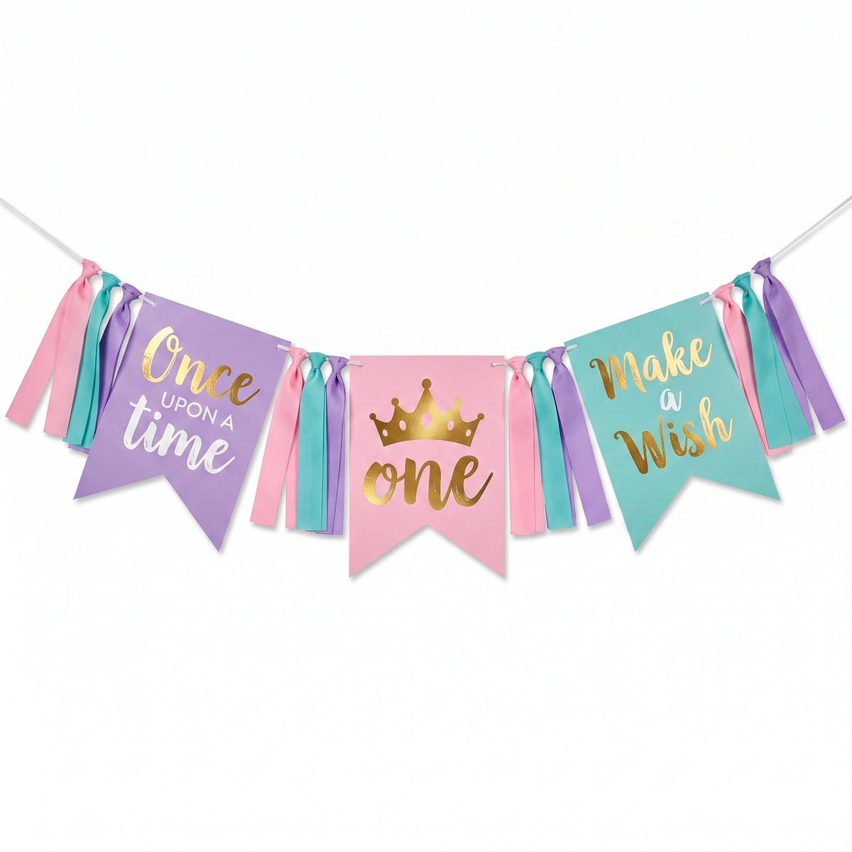Disney Princess "Once Upon A Time" High Chair Pennant Banner, 38-Inch