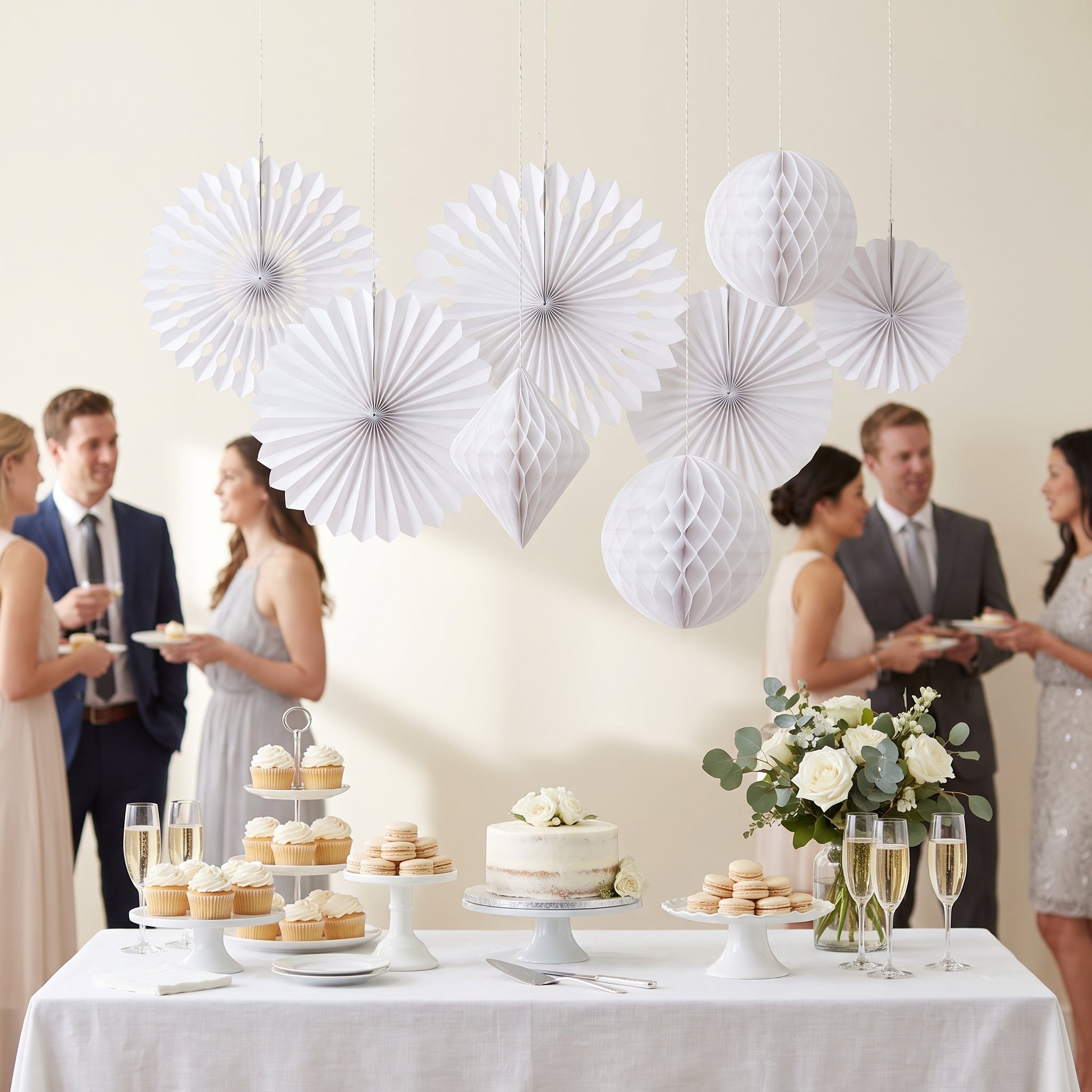 Elegant White Paper Decorating Kit