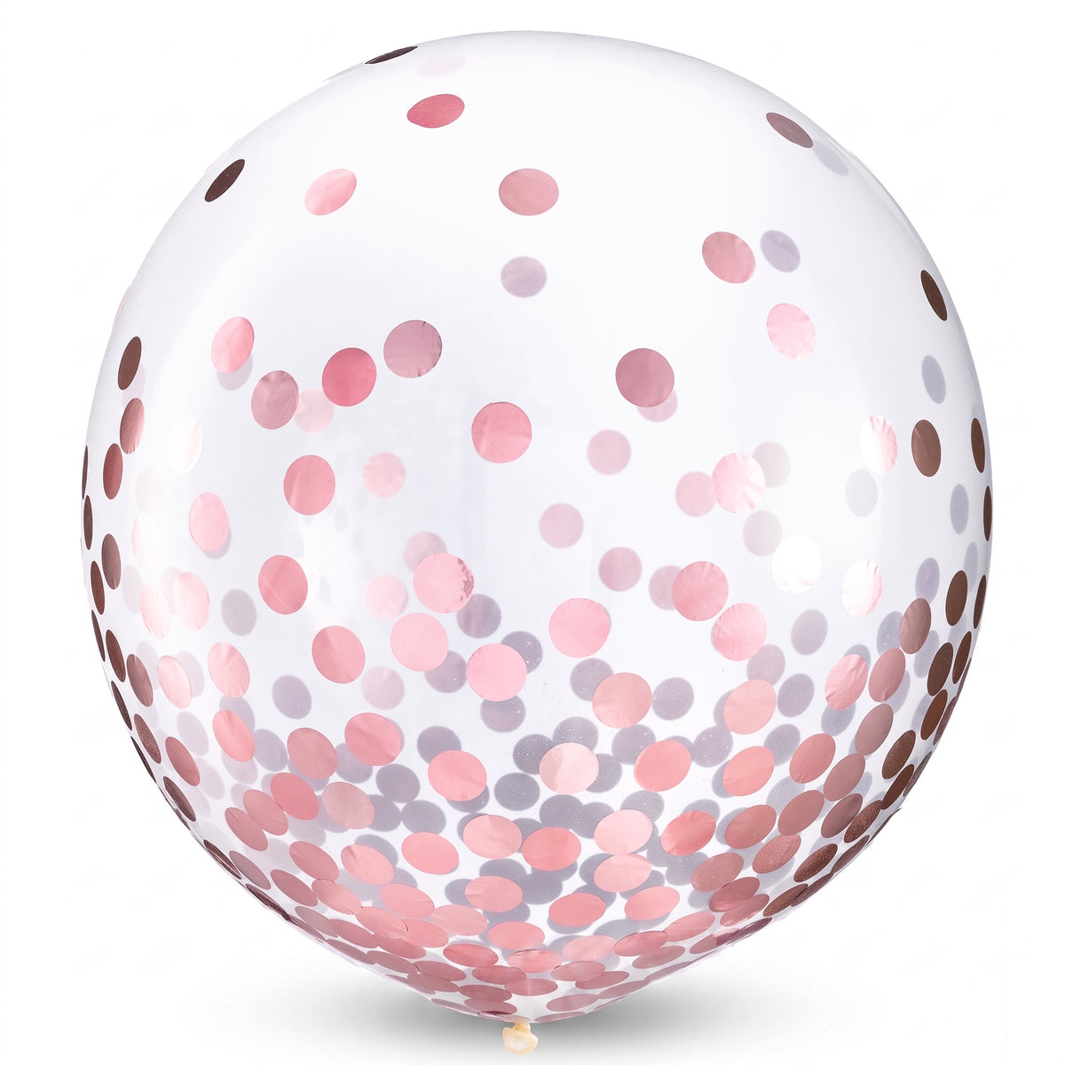 Metallic Pink Confetti Latex Balloons, 24-Inch, 2-Pack