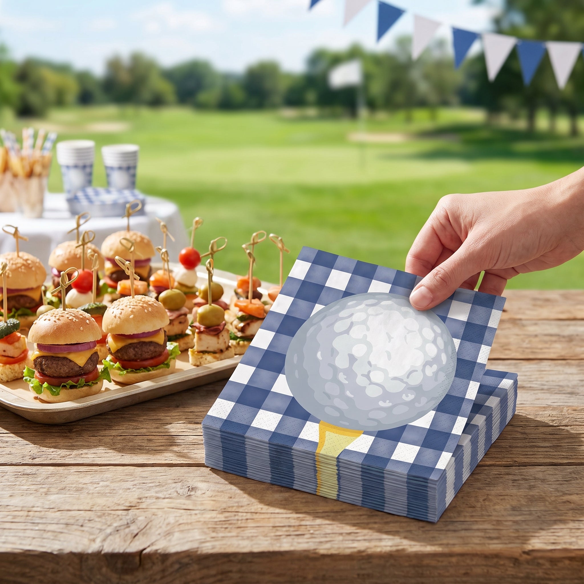 Golf "Hole in One" Paper Lunch Napkins - 6.5 In. x 6.5 In., 40-Pack