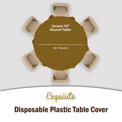 Round Gold Table Covers | 6 Pack