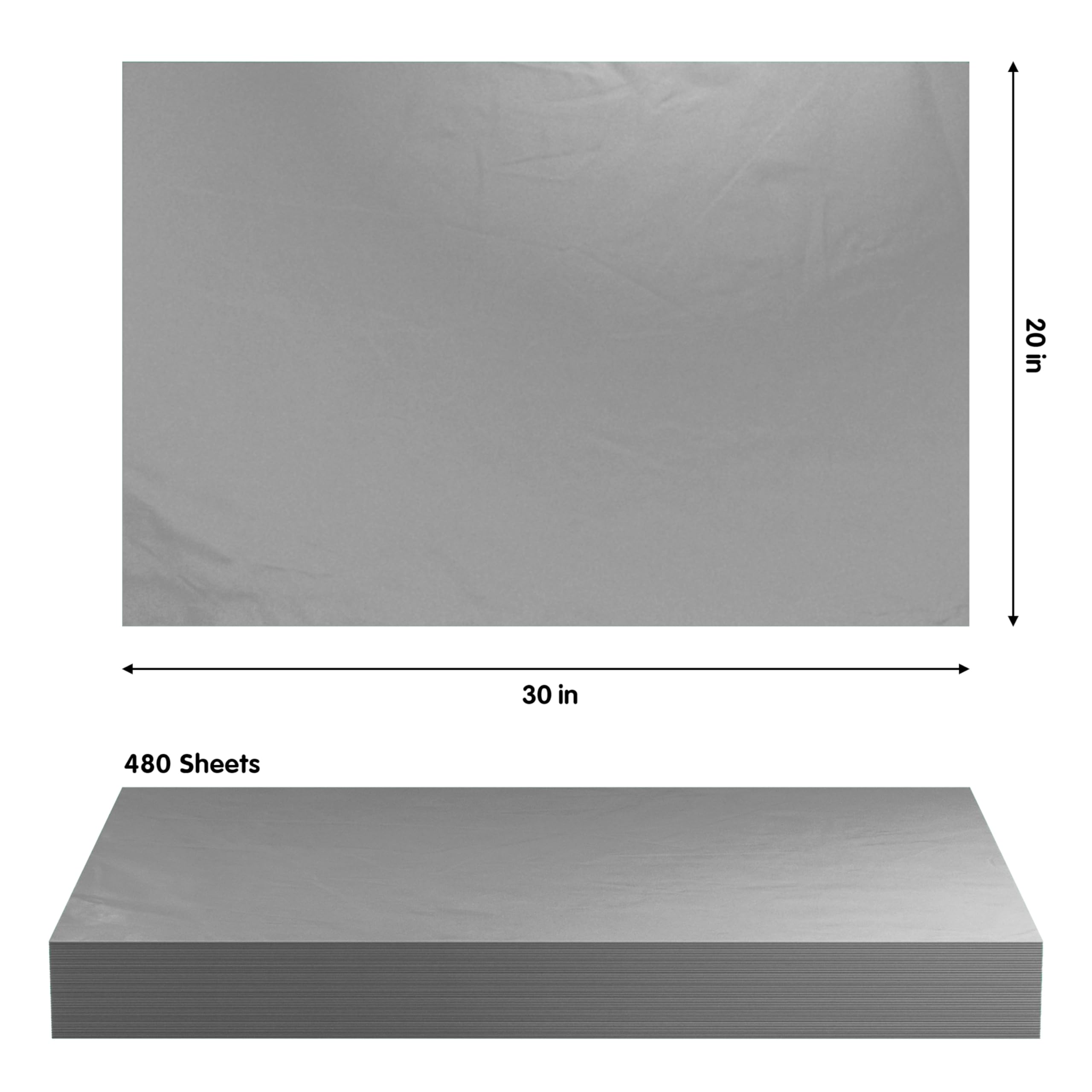 Gray Tissue Ream 20" X 30" - 480 Sheets