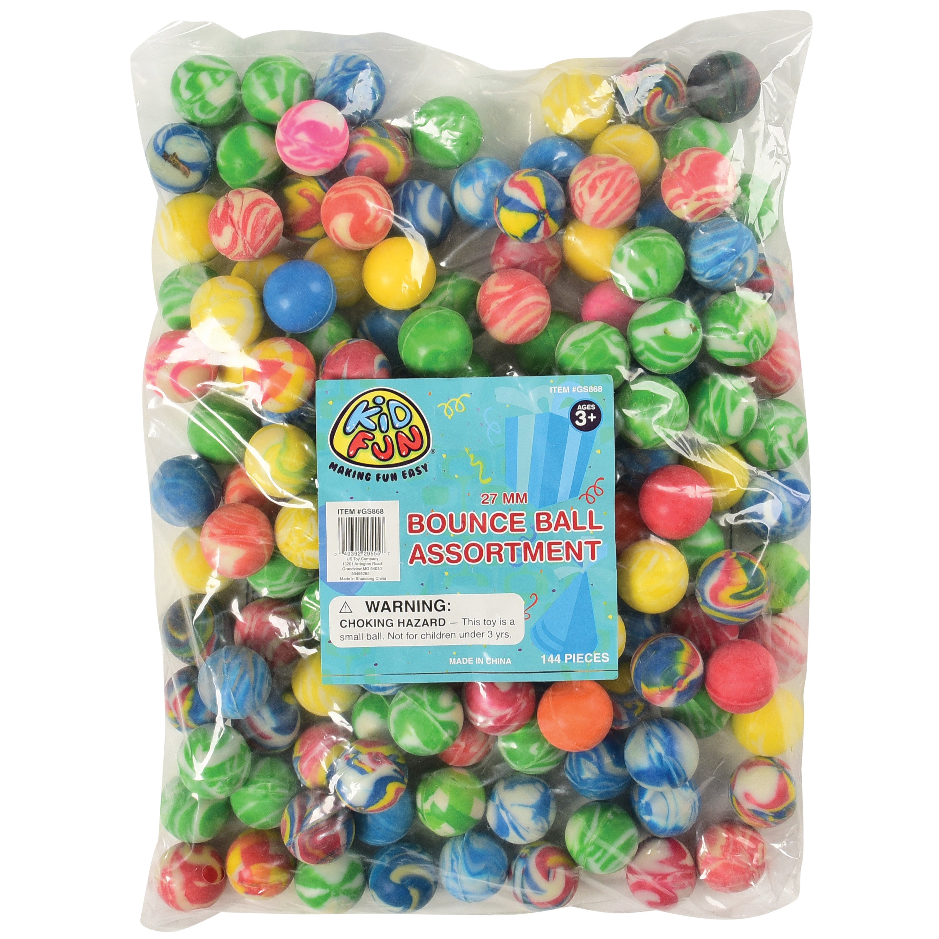 Bounce Ball Asst/144 Per Pkg