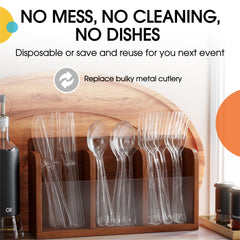 Heavy Duty Clear Plastic Forks | Case of 1200