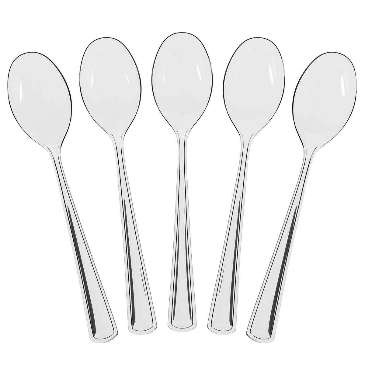 Clear Plastic Spoons | 25 Count
